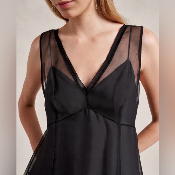 NWT La Ligne x Dianna Agron Audrey Dress in Black Size 10 - Picture 5 of 13